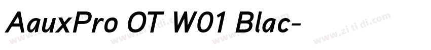 AauxPro OT W01 Blac字体转换 AauxPro OT W01 Blac字体转换